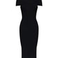 Michael Michael Kors Stretch Knit Over-The-Shoulder Dress