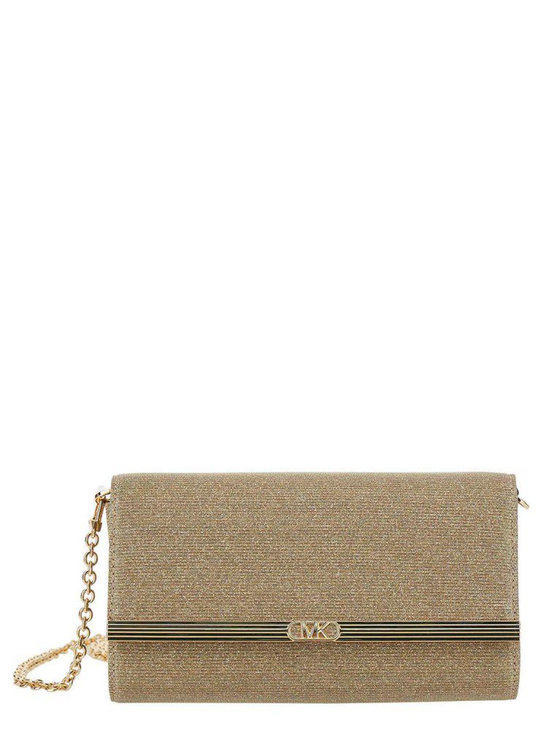 Michael Michael Kors Mona Large Glitter Chain Mesh Clutch Bag