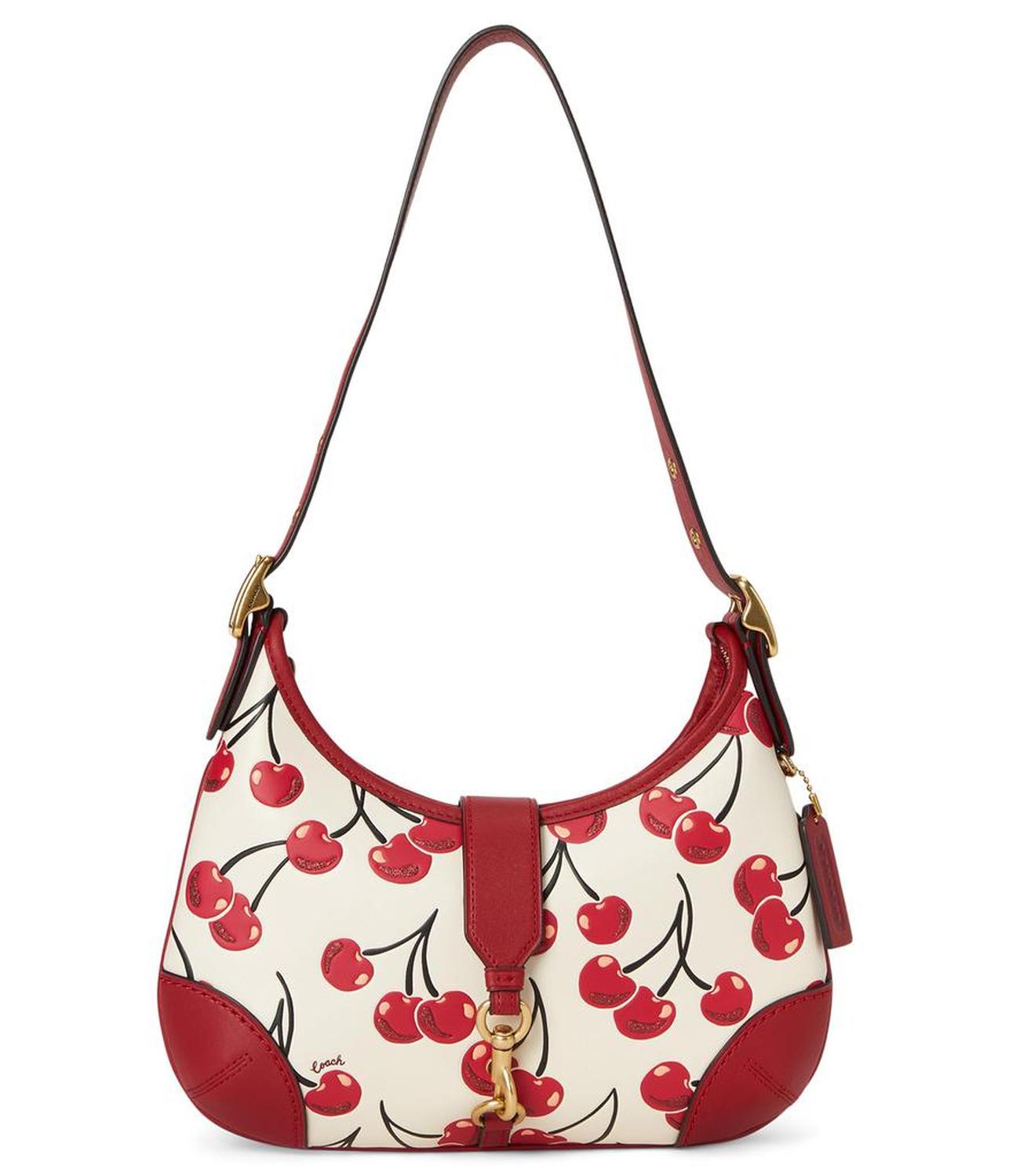 Hamptons Hobo Bag with Cherry Print