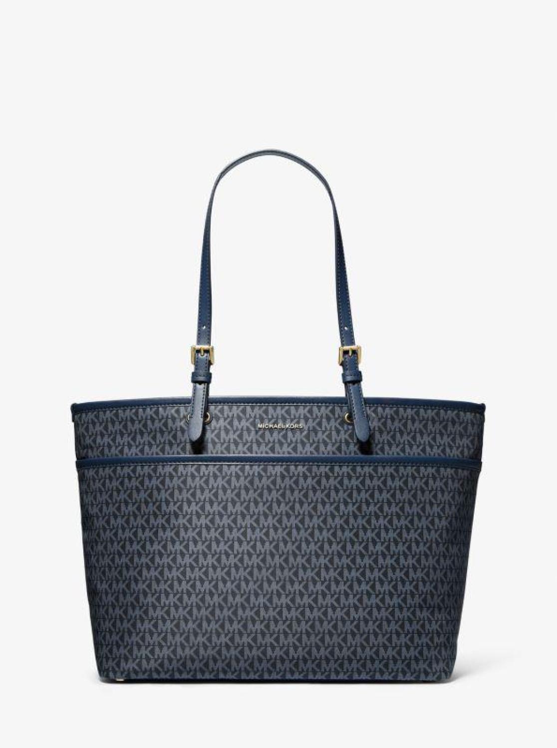 Winston Large Signature Logo Print Woven Tote Bag