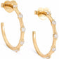 Gold-Tone Hint of Shimmer Small Hoop Earrings, 1"