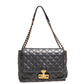 Marc Jacobs Metallic Silver Quilted Leather Large Baroque Single Shoulder Bag