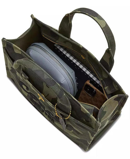 Camo Print Canvas Medium Cargo Tote