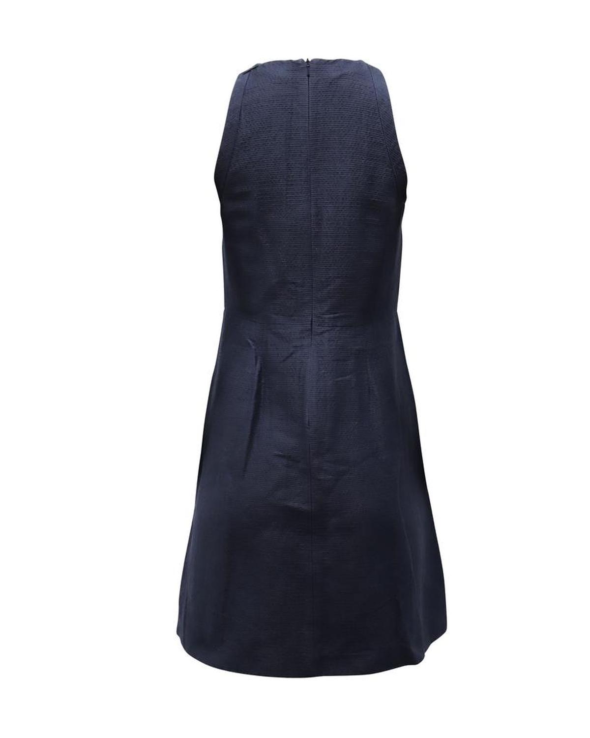 'S Max Mara Halter Dress in Navy Blue Cotton