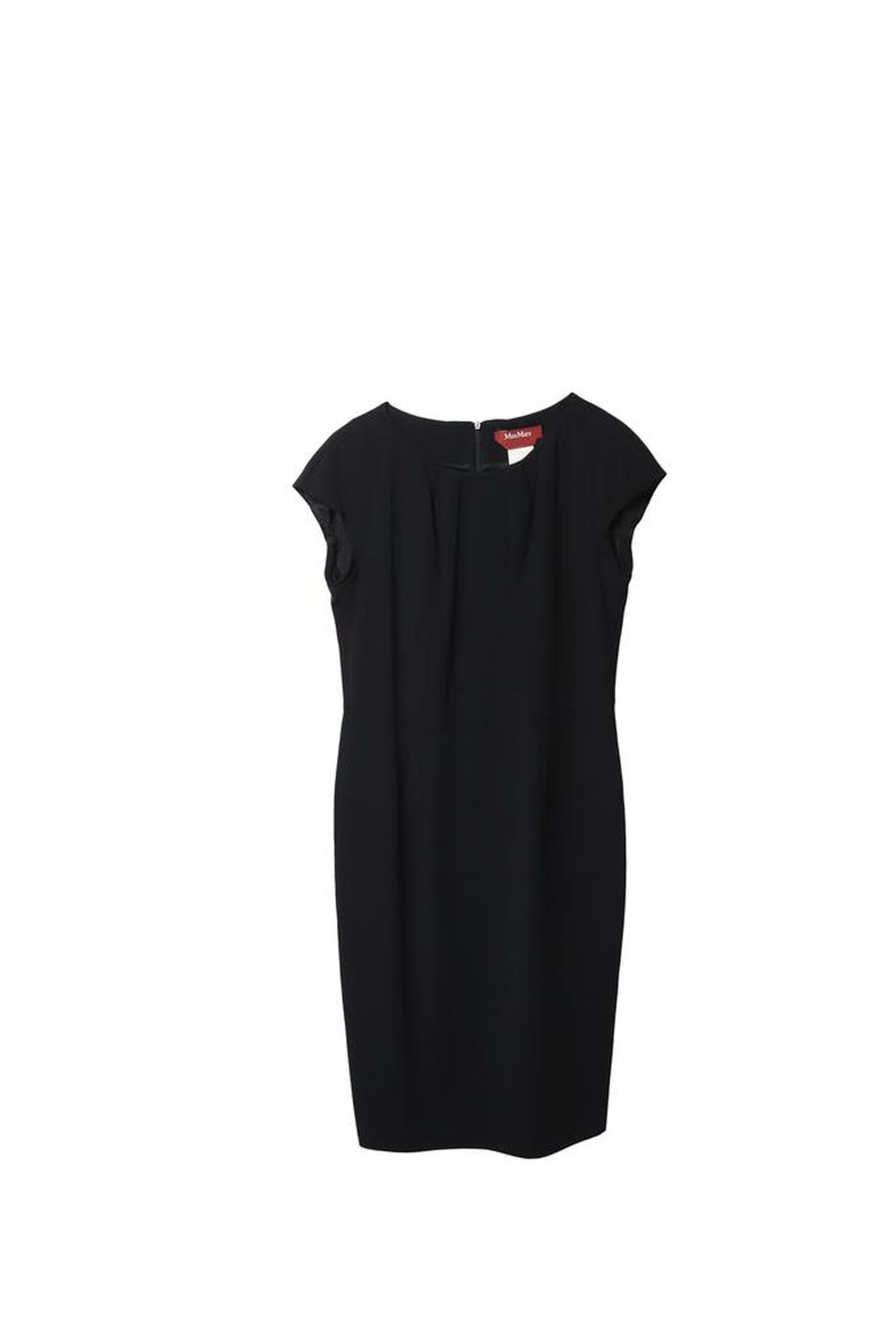 Max Mara Sheath Dress in Black Triacetate