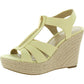 Berkley Womens Canvas Open Toe Wedge Sandals