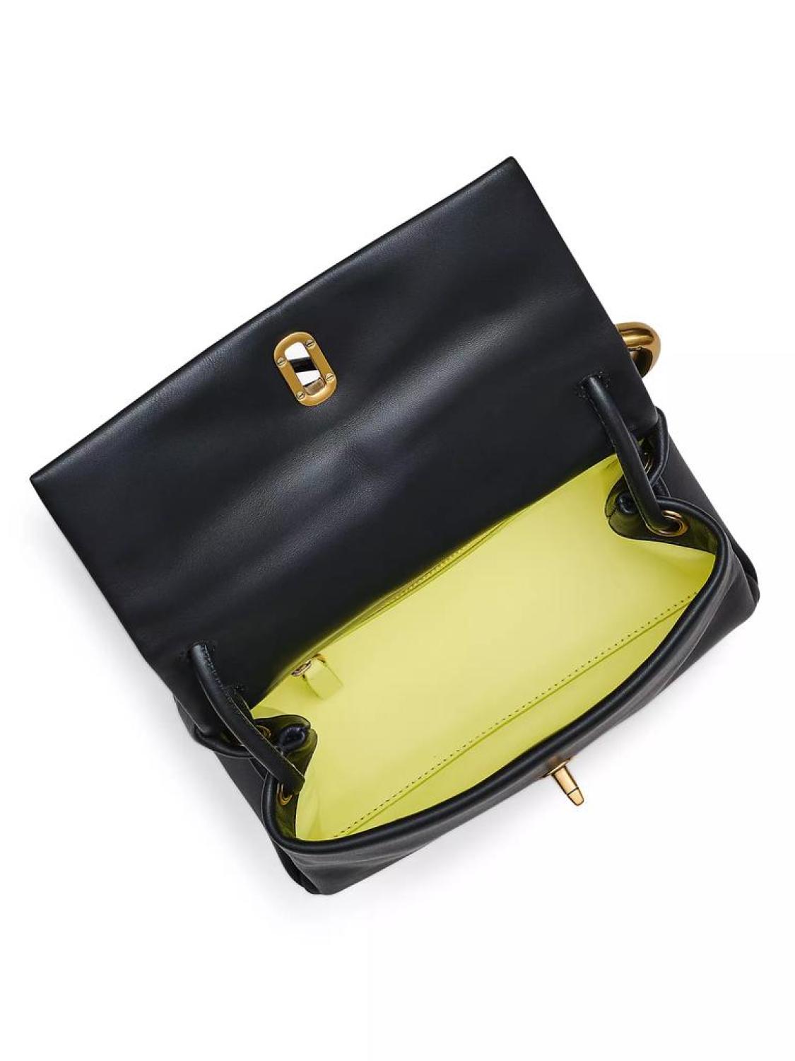 The Mini Dual Leather Top Handle Bag