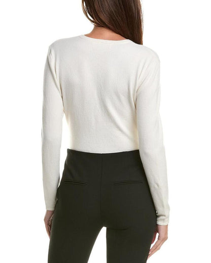 Michael Kors Collection V-Neck Cashmere-Blend Bodysuit