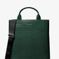 Hudson Crocodile Embossed Leather Tote Bag