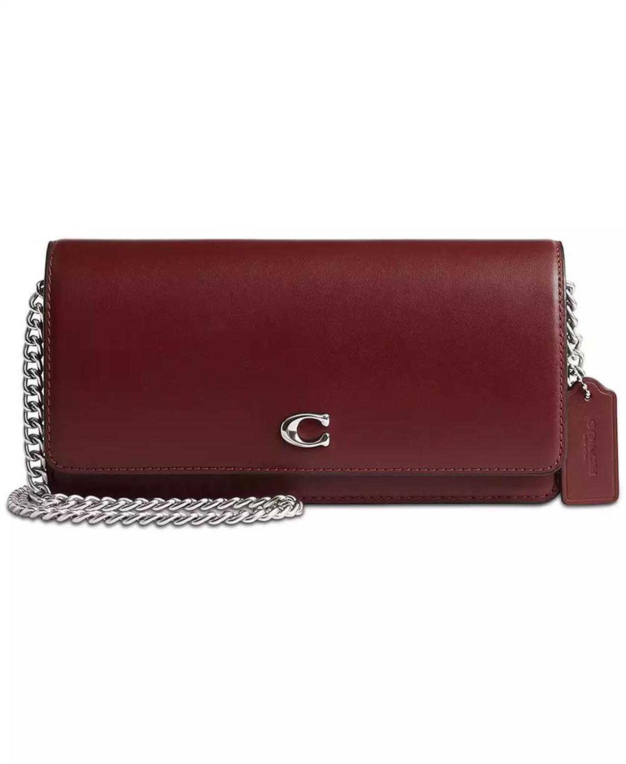 Refined Leather Essential Long Wallet on Chain