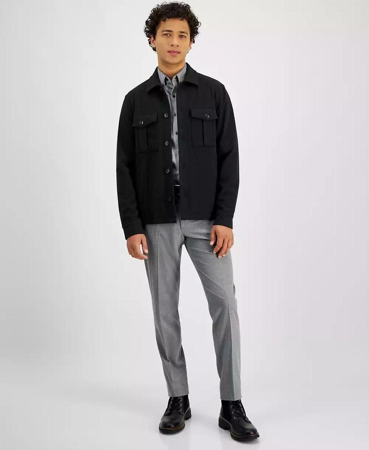 Men's Double-Face Brushed Shirt Jacket