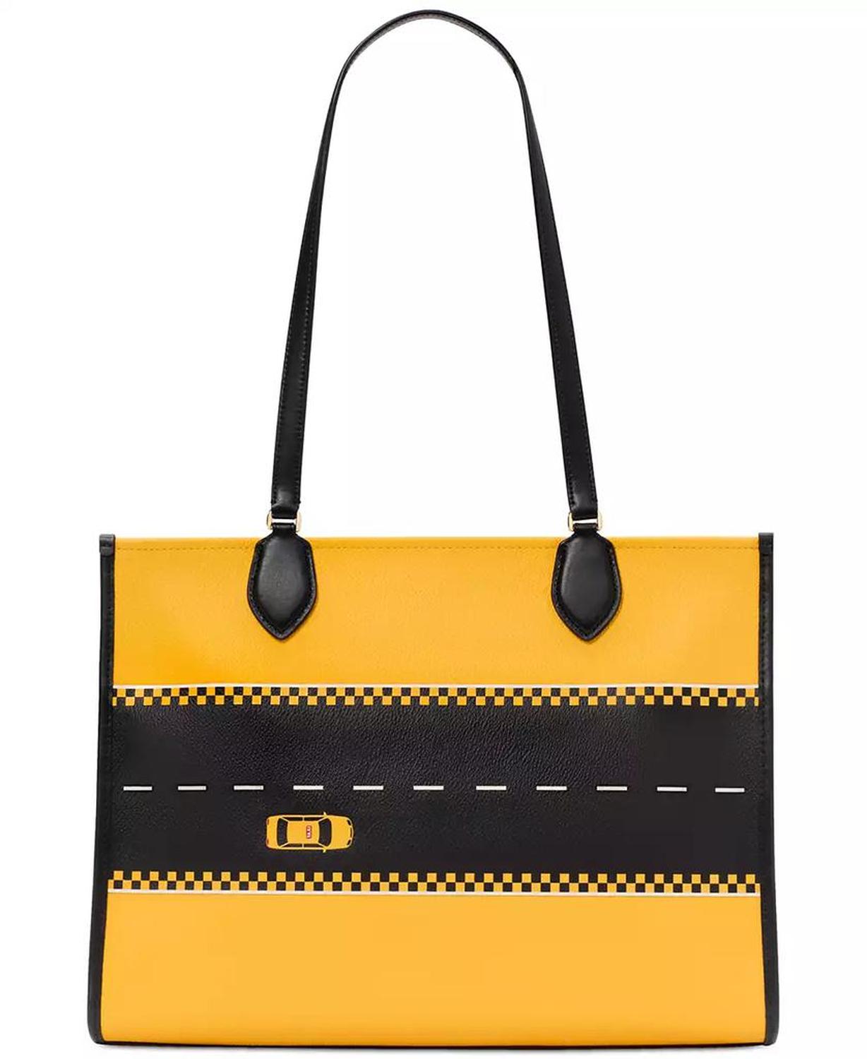 Manhattan Taxi Printed PVC Large Market Tote