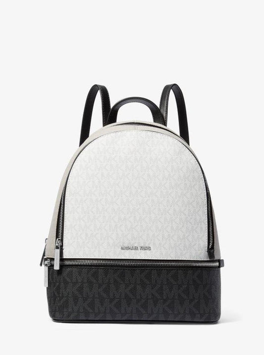 Rhea Medium Color-Block Signature Logo Backpack