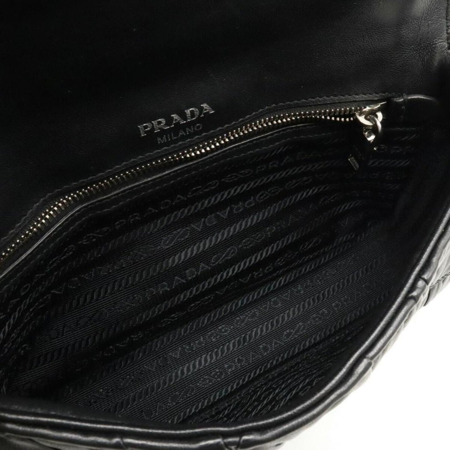 Prada Nappa Gauffré  Leather Shoulder Bag (Pre-Owned)