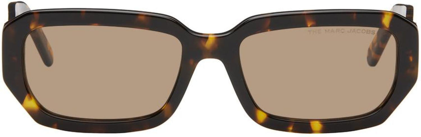 Brown Rectangular Sunglasses