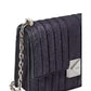 Deco Quilted Glitter Suede Chain Shoulder Bag