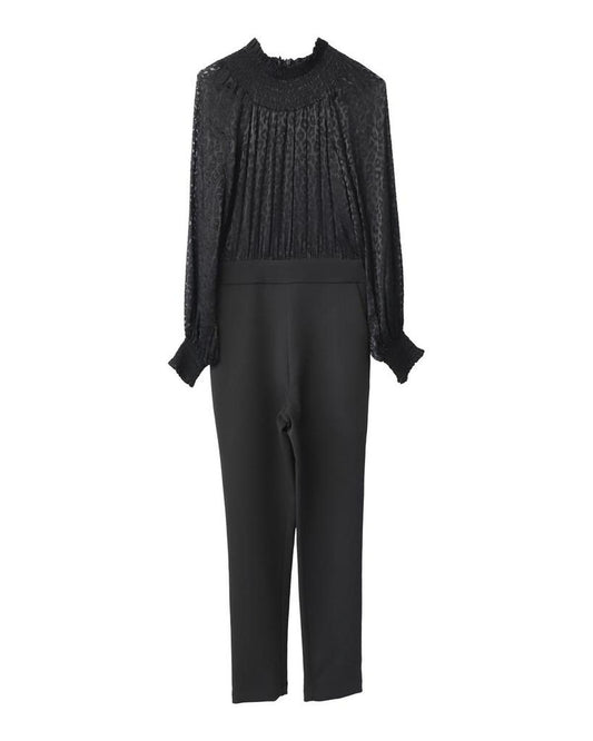 Michael Michael Kors Long Sleeve Jumpsuit in Black Viscose