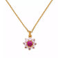 Gold-Tone Bursting Blooms Pendant Necklace, 16" + 3" extender