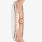 Sage Pavé Rose Gold-Tone and Crocodile Embossed Leather Watch