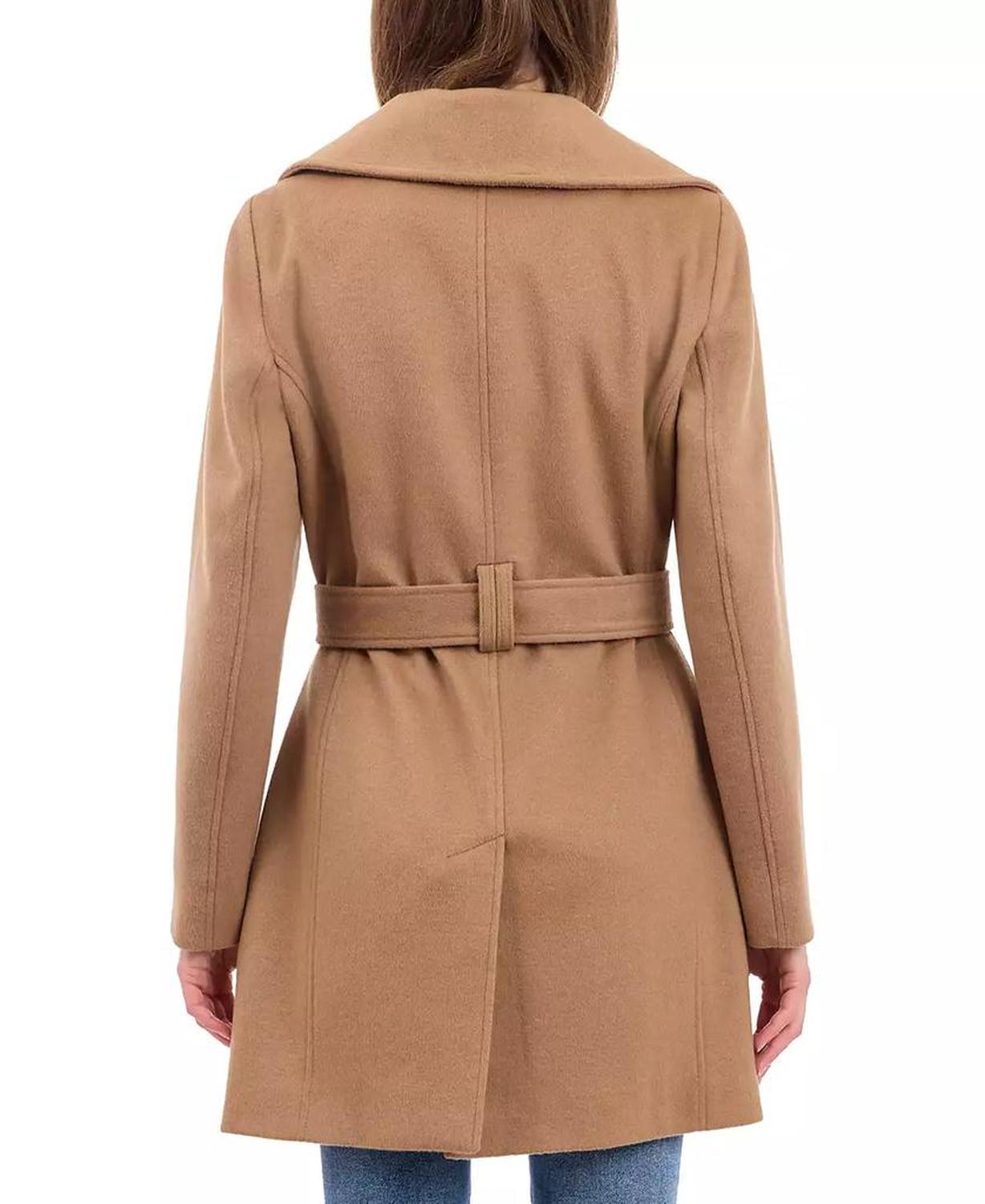 Women's Belted Zip-Front Coat, Created for Macy's