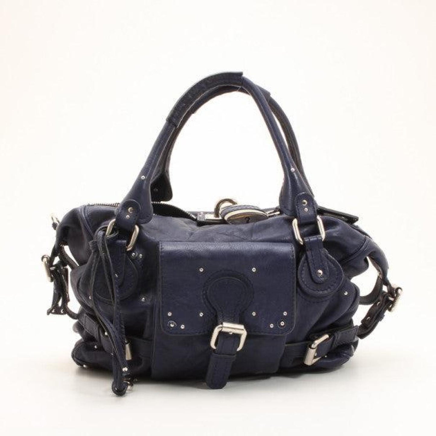 Chloe Navy Large Paddington Tote