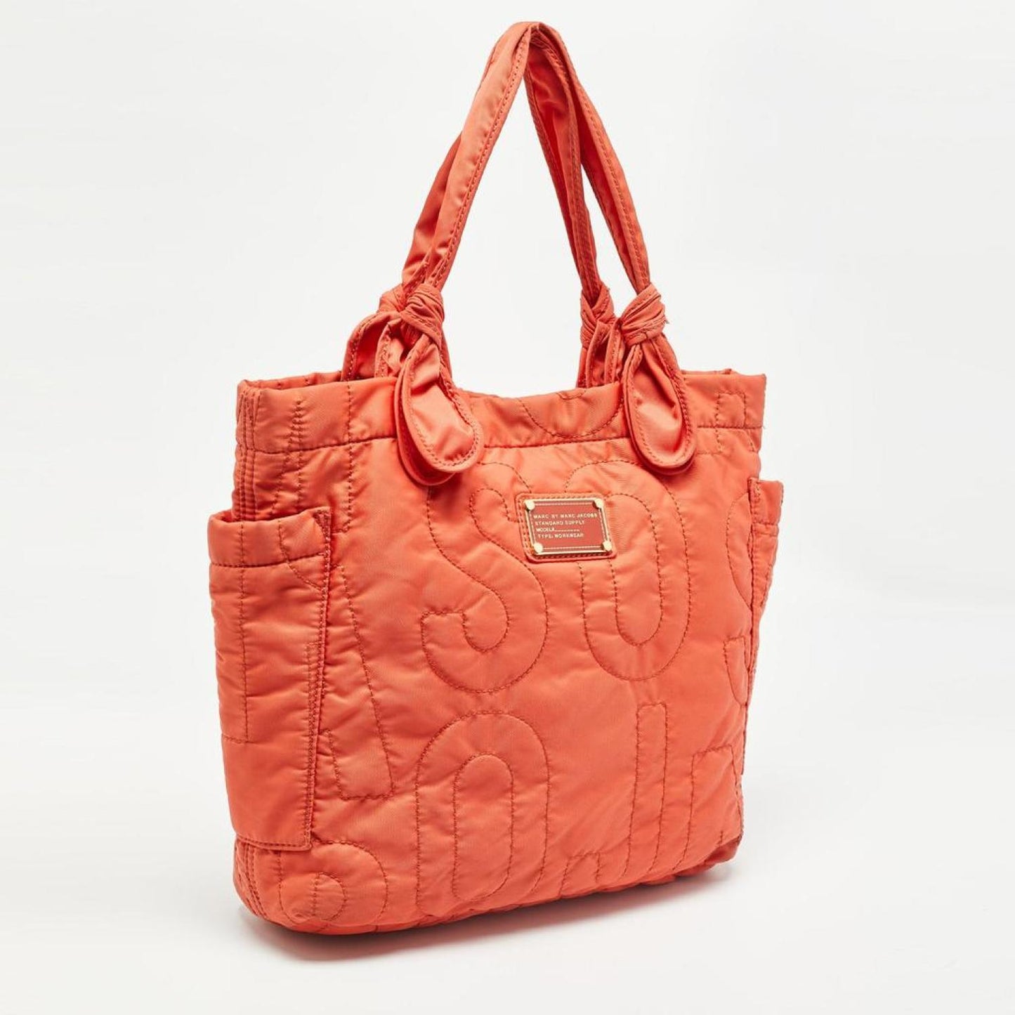 Marc By Marc Jacobs Orange Nylon Medium Pretty Tate Tote