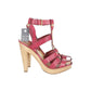 Michael Kors Platform Gladiator Sandals in Red Leather