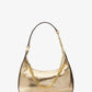 Piper Small Metallic Snake Embossed Leather Shoulder Bag