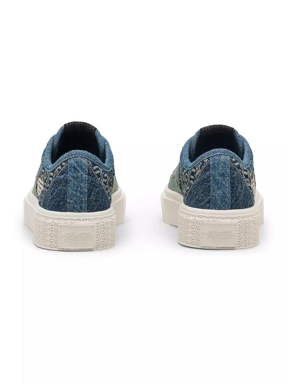 Denim Monogram Low-Top Sneakers