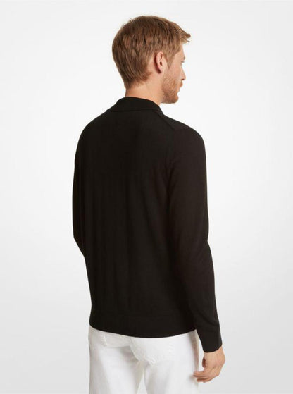 Merino Wool Polo Sweater