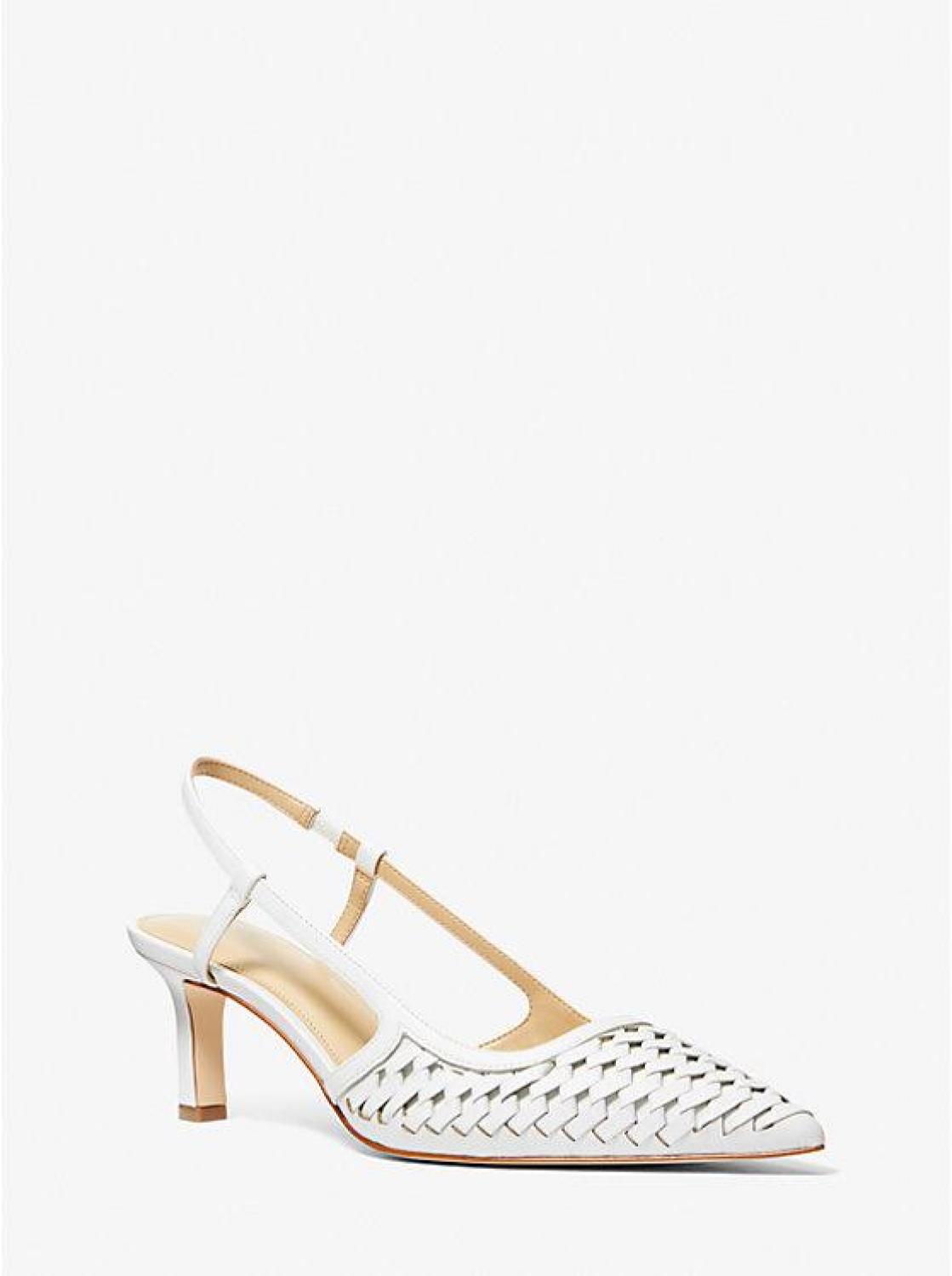 Alora Hand-Woven Leather Slingback Pump