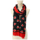 Women's Brushstroke Hearts Oblong Scarf