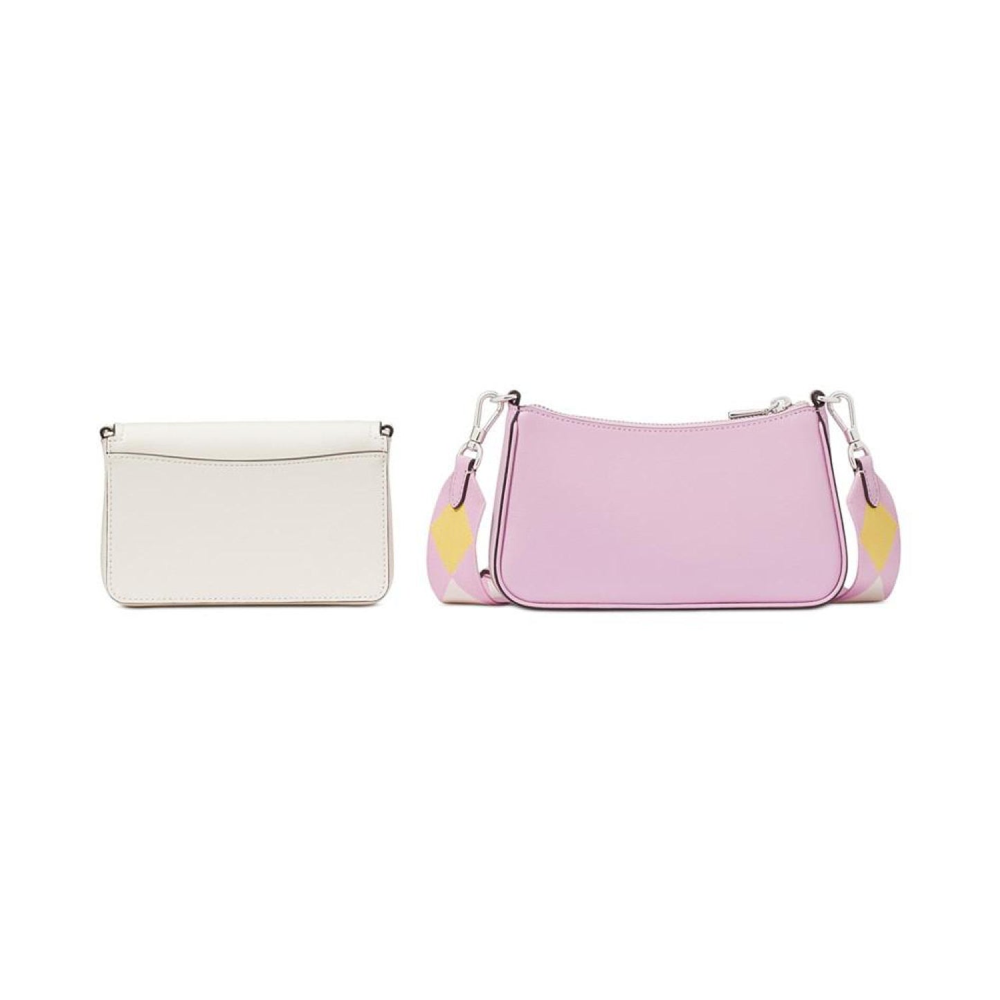 Double Up Colorblocked Saffiano Leather Crossbody