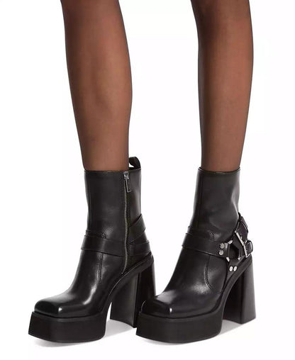 Women's Crosby Leather Moto Booties