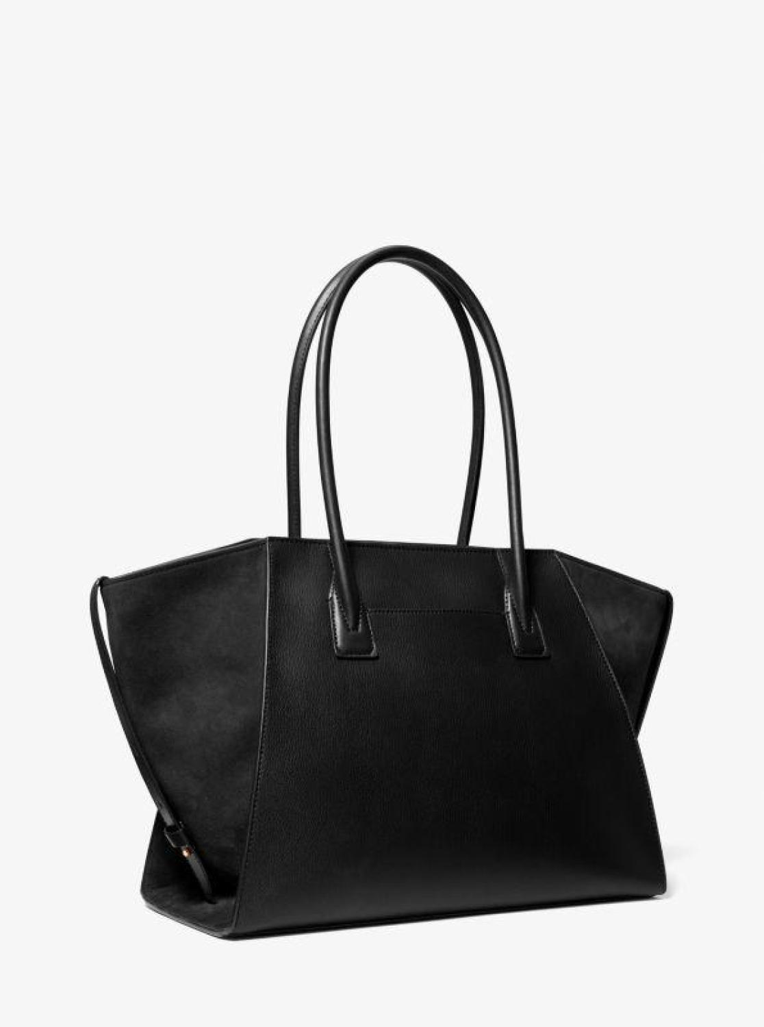 Avril Extra-Large Leather and Suede Tote Bag