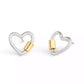 Two-Tone Signature Carabiner Heart Stud Earrings