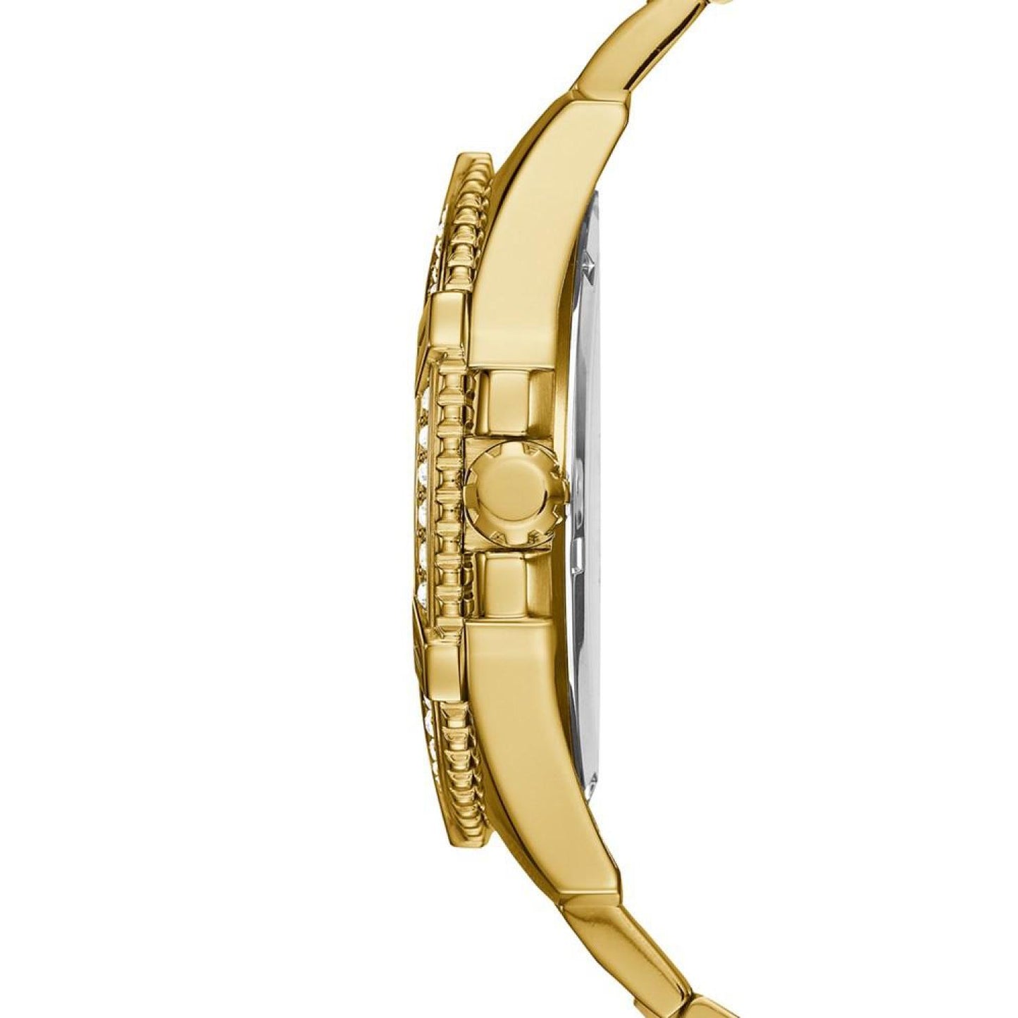 Men's Crystal Gold-Tone Stainless Steel Bracelet Watch 46mm