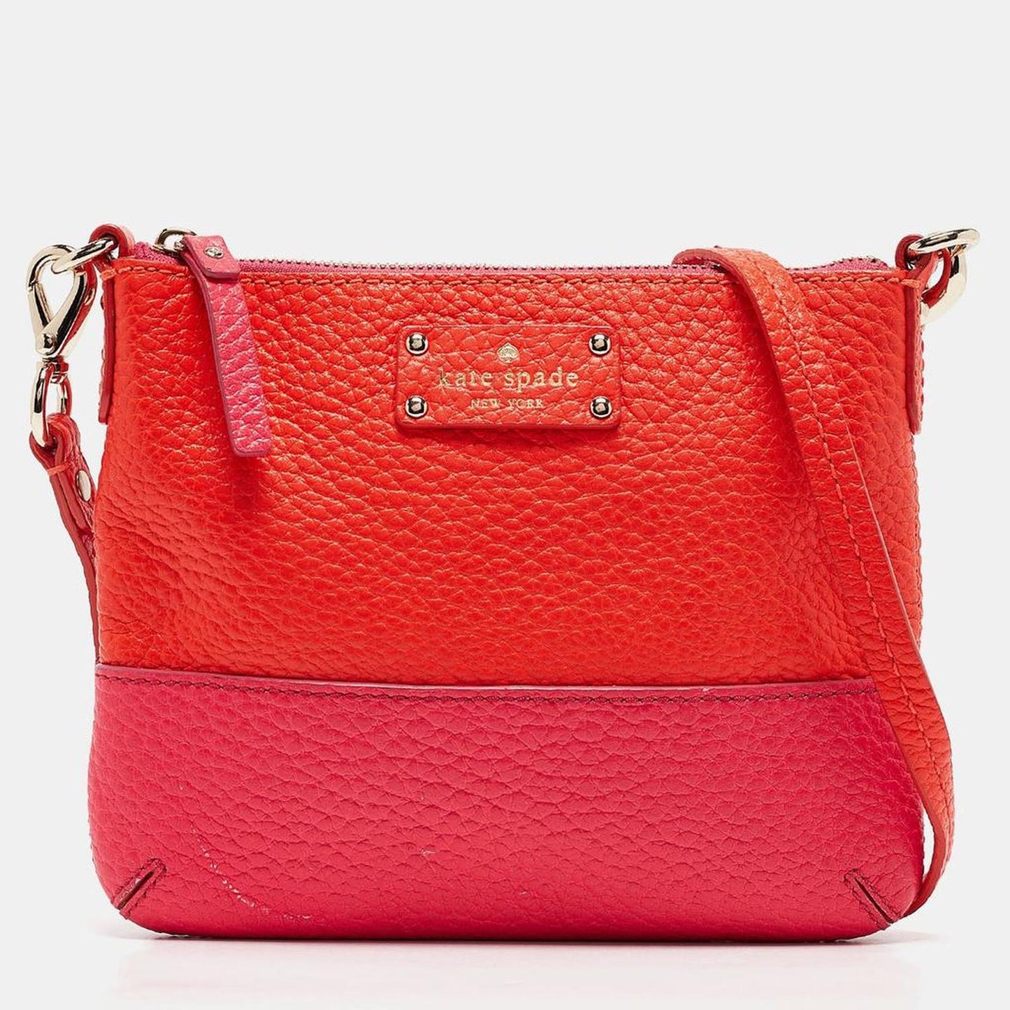 Pink/orange Leather New York Grove Park Crossbody Bag