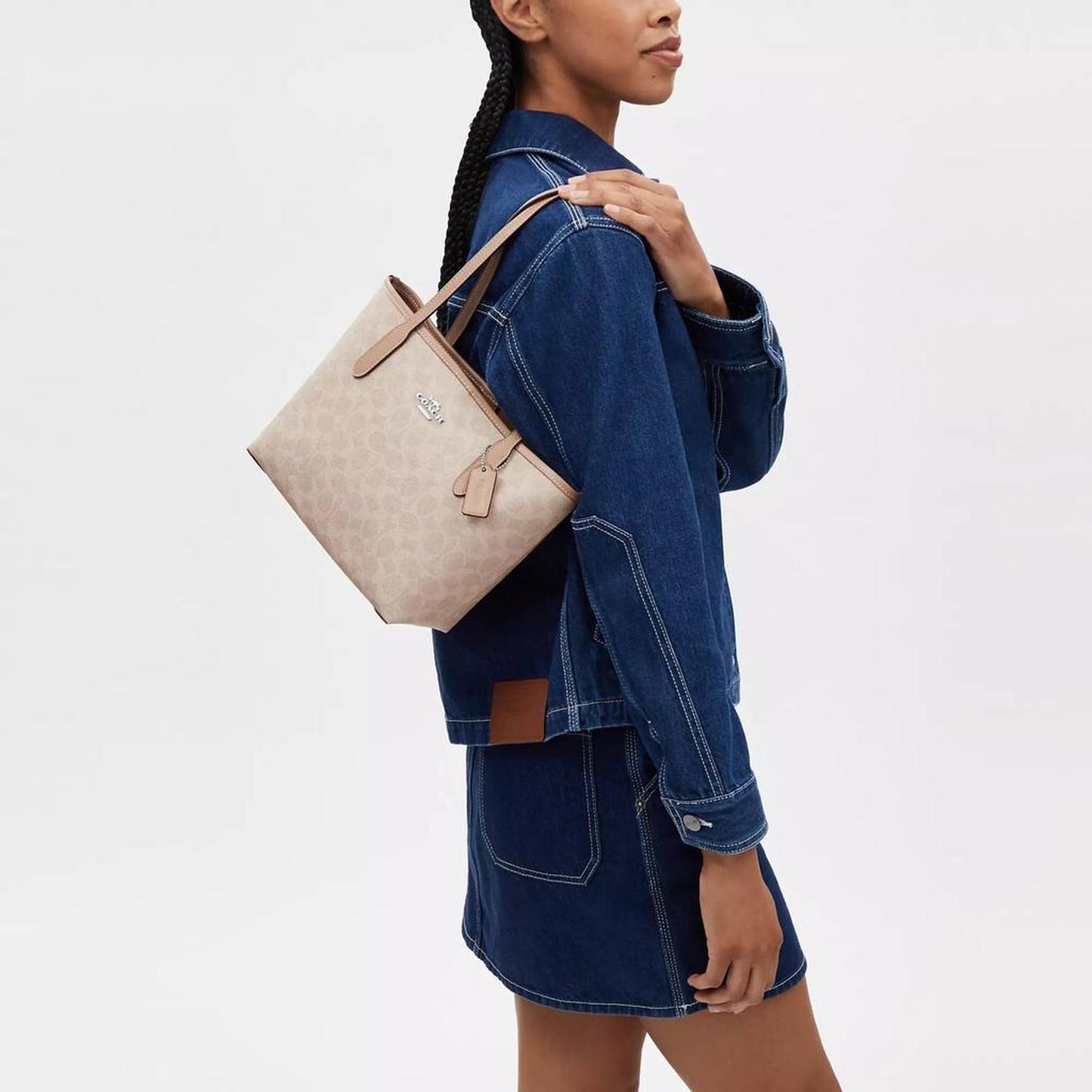 Coach Outlet Small City Tote Bag In Signature Canvas