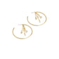 Faux Stone Signature Charm Hoop Earrings