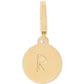 Gold-Tone Initial Polished Disc Charm Pendant