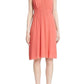 Fluid Crepe Tie Back Dress In Watermelon