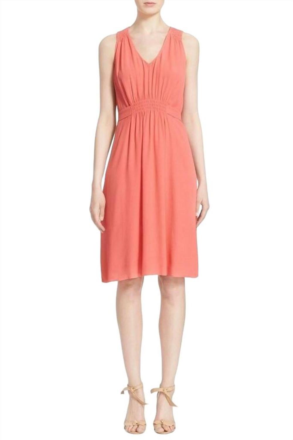 Fluid Crepe Tie Back Dress In Watermelon