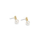 Faux Stone Heart Imitation Pearl Drop Earrings