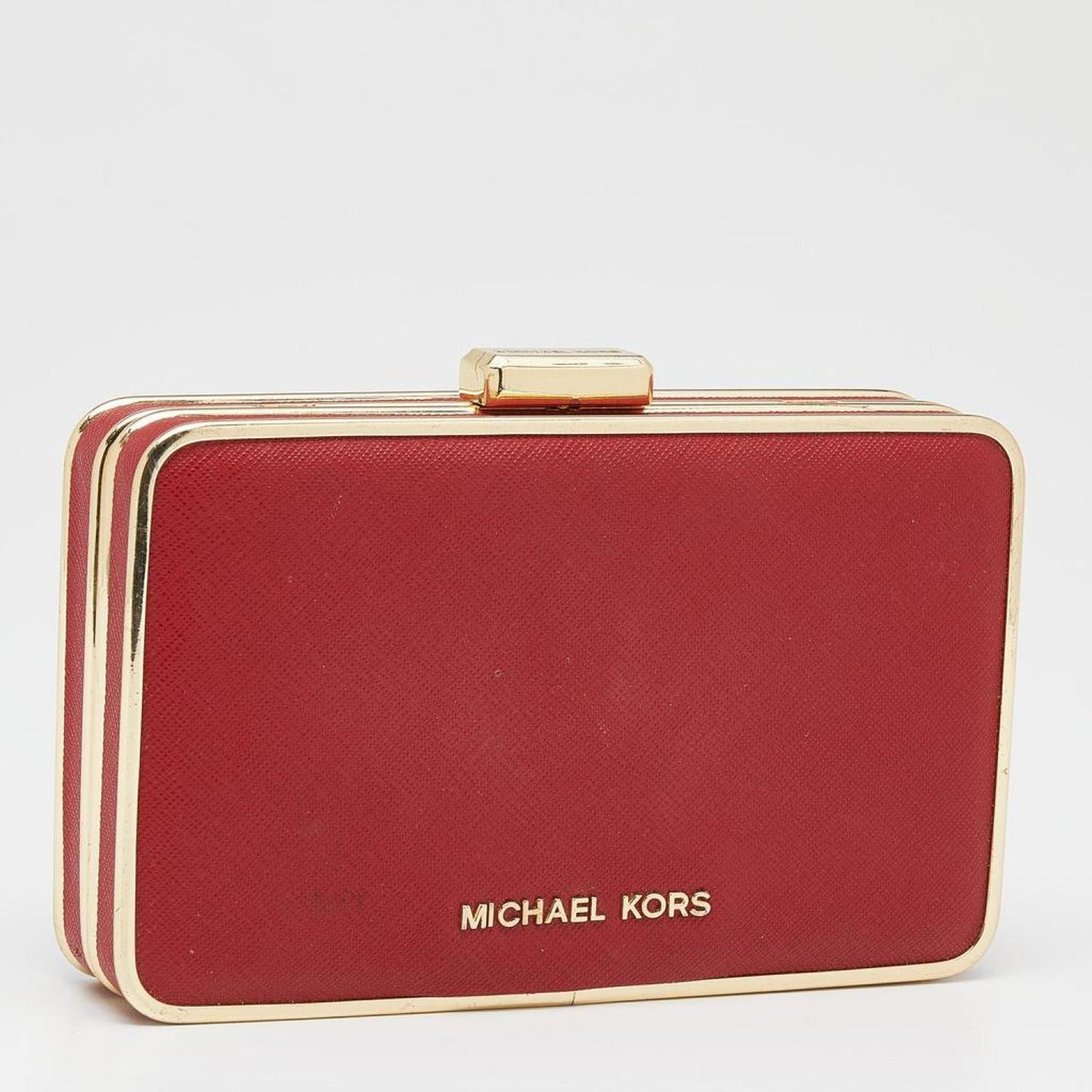 Michael Kors Saffiano Leather Minaudiere Clutch