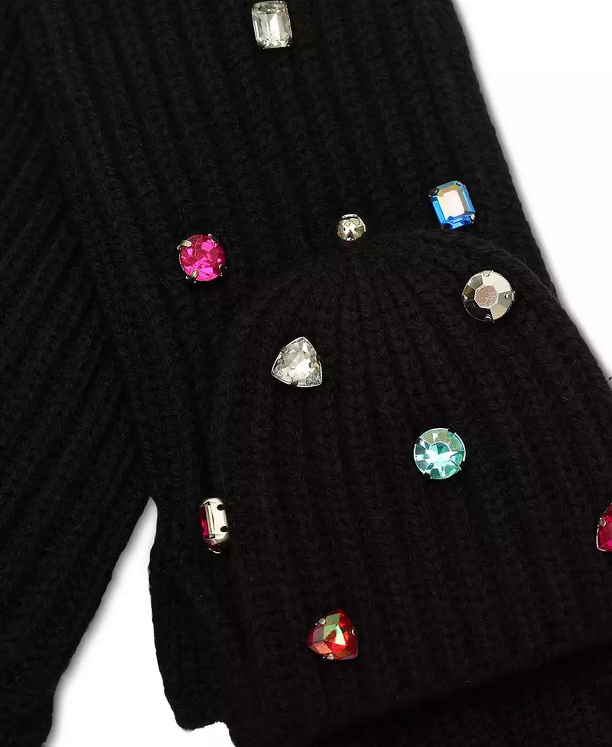 Women's Embellished Pop-Top Gloves