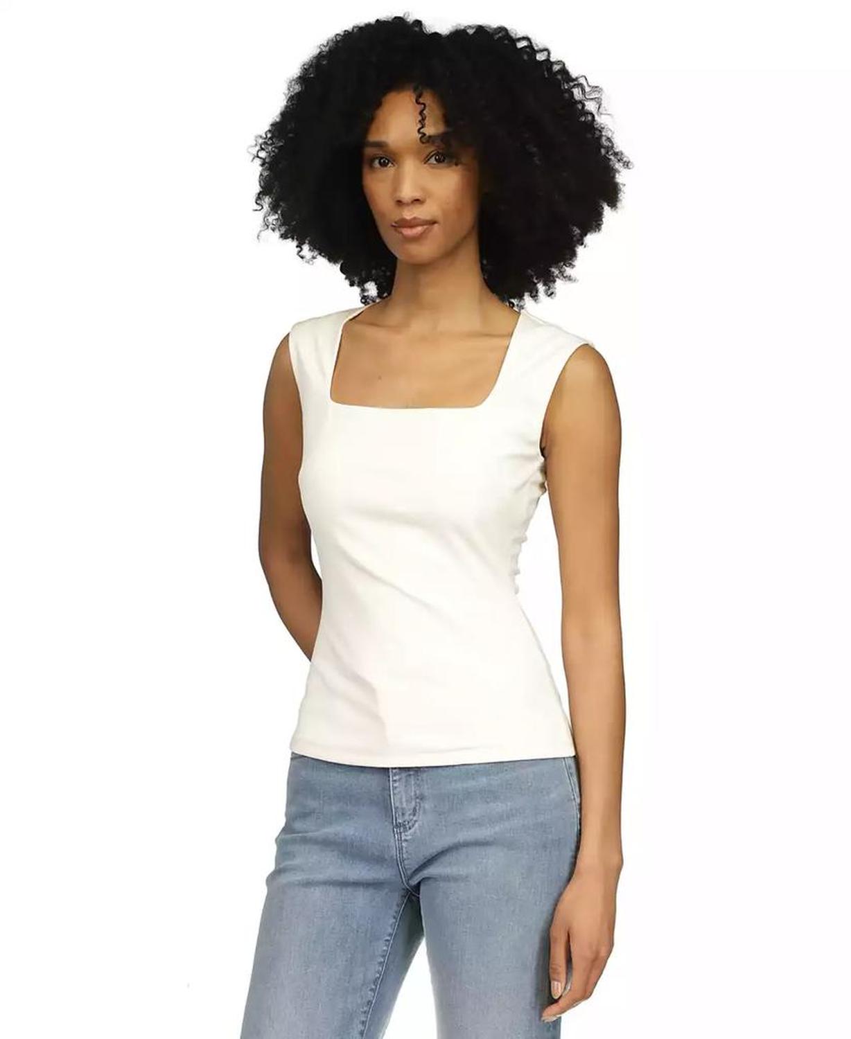 Women's Square Neck Sleeveless Top