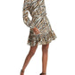 Womens Metallic Mini Fit & Flare Dress