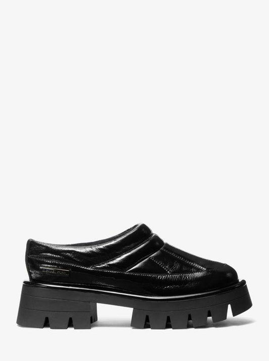 Barton Crackled Patent Leather Slip-On Mule