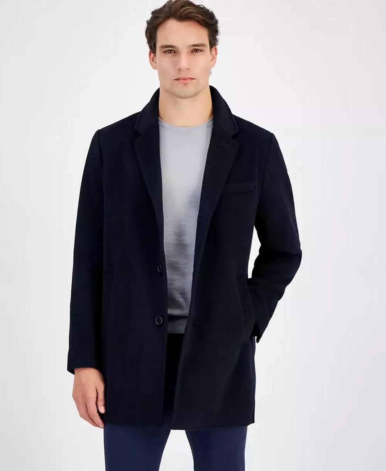 Men's Wool-Blend Car Coat